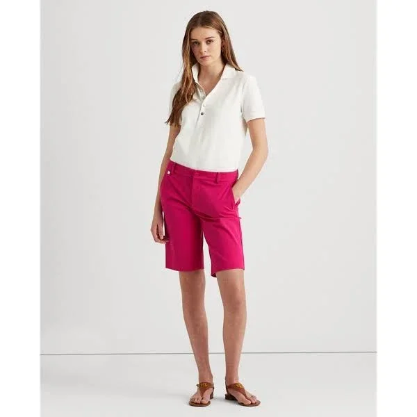Lauren Ralph Lauren Twill Stretch Bermuda Shorts - Nouveau Bright Pink