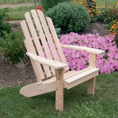 Kennebunkport Solid Wood Adirondack Chair Au0026L Furniture Frame Color: Natural