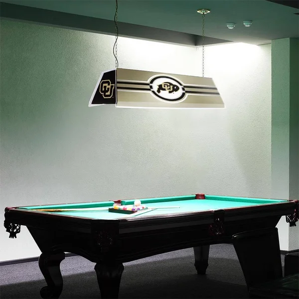 Colorado Buffaloes: Edge Glow Pool Table Light Black - Gold, Cu Logo