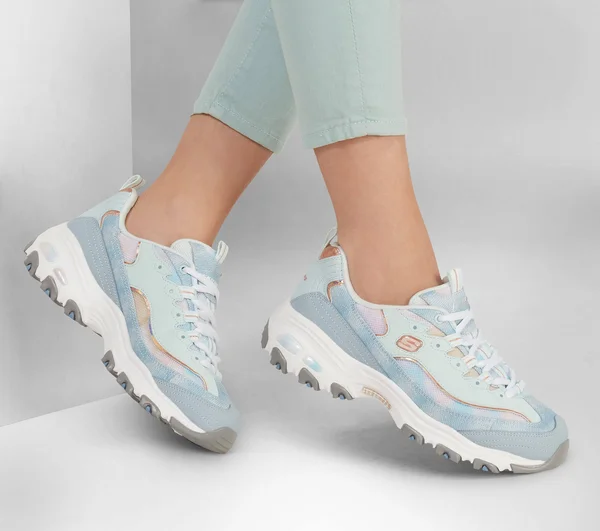 Skechers Sport D&Lites-Luscious Chic-149251 11 Women's Light Blue