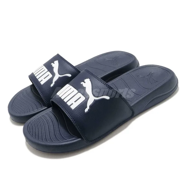 Puma Popcat 20 Peacoat Navy White Men Women Unisex Sandals Slides 372279-10