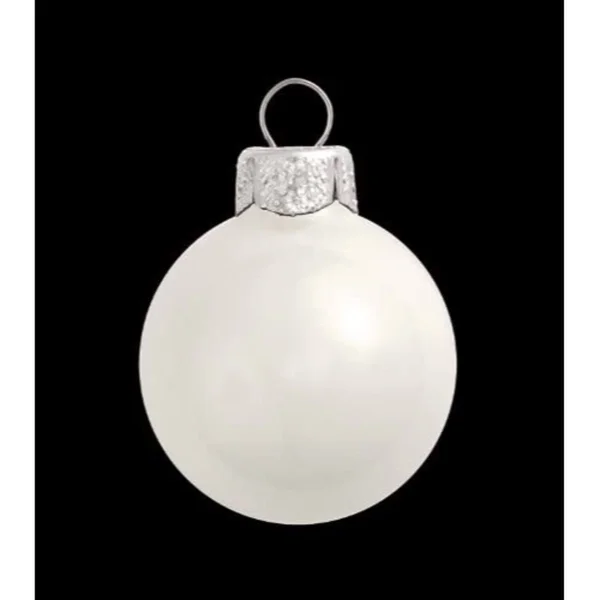 2ct Snow White Matte Glass Ball Christmas Ornaments 6x22