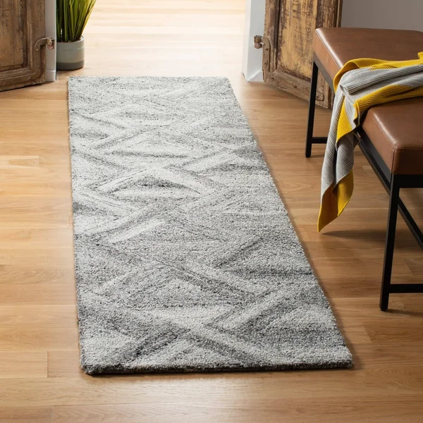 Safavieh Abstract 607 Area Rug - Grey, Black, 6& x 6& Round