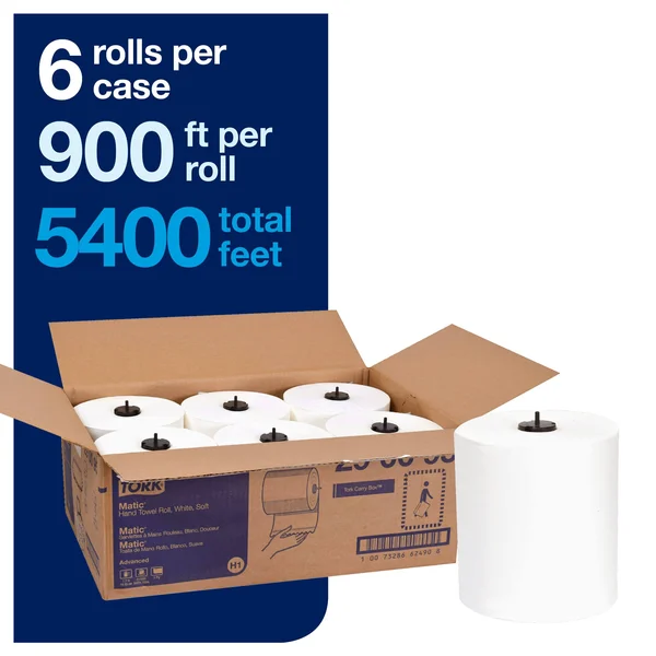 Tork Advanced Soft Matic Hand Towel Roll - 7.7x22 x 900 ft, 6 Rolls (TRK290095)
