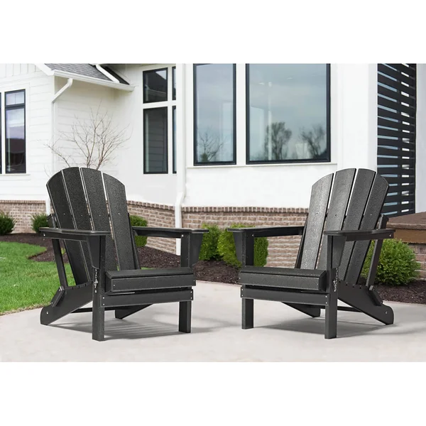 Laguna Folding Adirondack Chair (Set of 2) - Pacific Blue