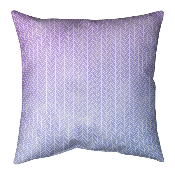 Porch & den Agaard Herringbone Pattern Throw Pillow - 26 x 26 - Blue & Purple - Linen