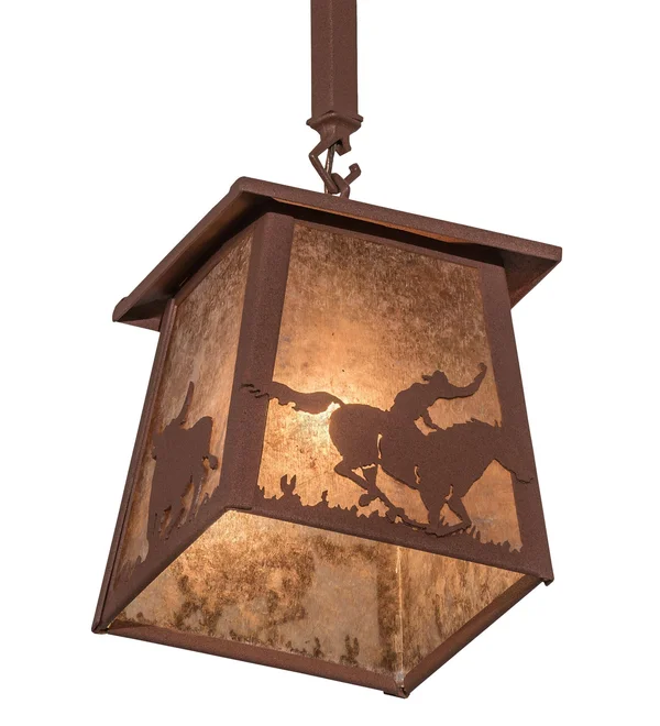 Meyda 7x22Sq Cowboy & Steer Pendant - 169618
