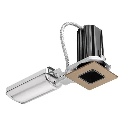 Juno Recessed Lighting 2SQ-927F1-BBZ 2x22 LED Square Downlight Cone 2700K 90CRI, Flood Beam, 120V Only, Black Reflector, Bronze