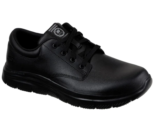 Skechers Men's Work Relaxed Fit Flex Advantage Fourche SR Oxford, Black