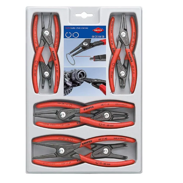 Knipex 8-Piece Precision Circlip Snap-Ring Pliers Set 002004SB