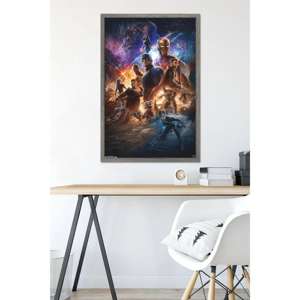 Trends International Marvel Cinematic Universe - Avengers - Endgame - Space Wall Poster 22.375 inch x 34 inch Barnwood Framed Ve