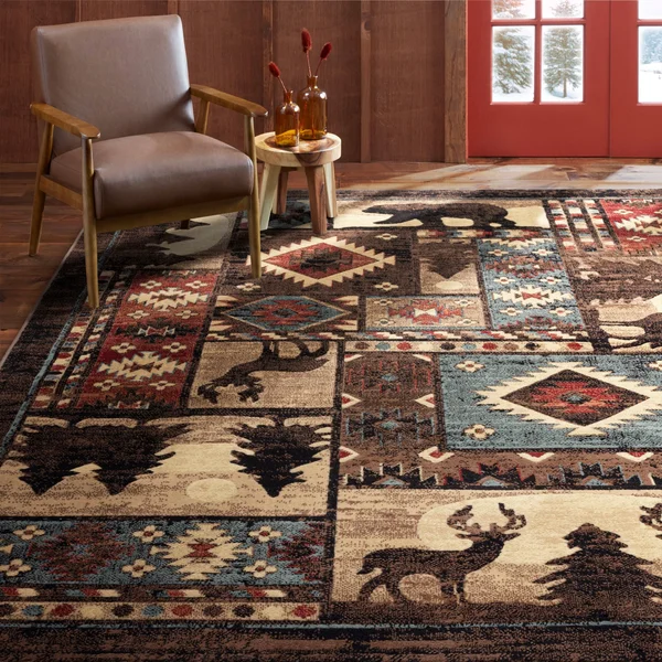 Home Dynamix Buffalo Bear Rustic Area Rug - 5&2x22x7&2x22