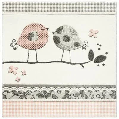 Burgan Kids Ivory Area Rug Harriet Bee Rug Size: Square 4&