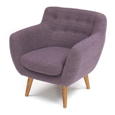 Eurydamas Armchair Fabric: Purple Polyester Blend