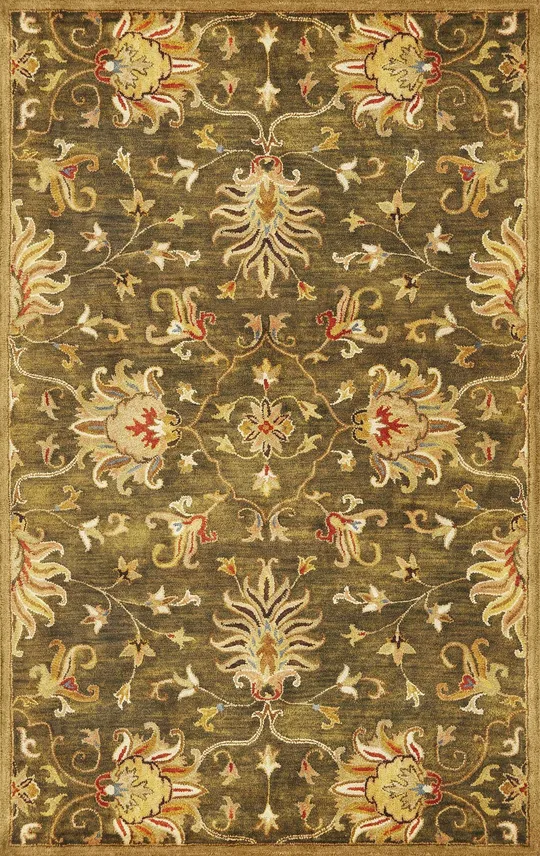 Kas Syriana 6010 Emerald Green Agra Area Rug - 5&6x22 Round
