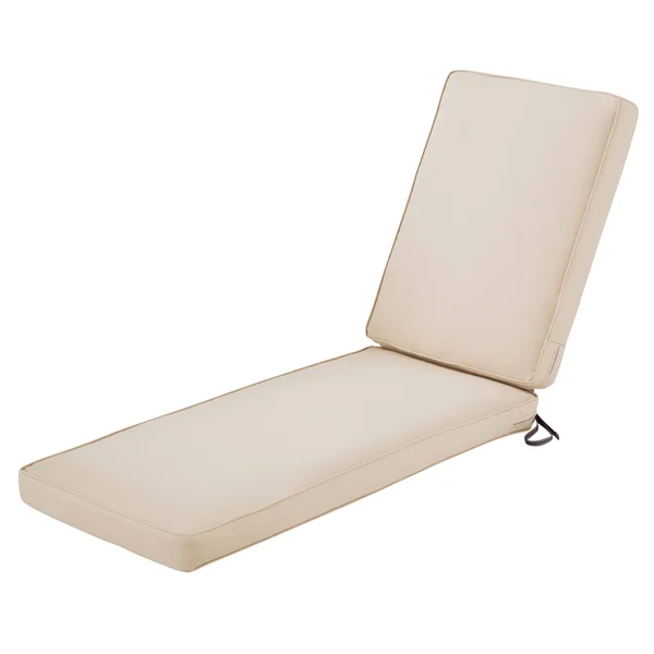 Classic Accessories Montlake FadeSafe 74x22 x 23x22 x 3x22 Patio Chaise Lounge Cushion - Antique Beige