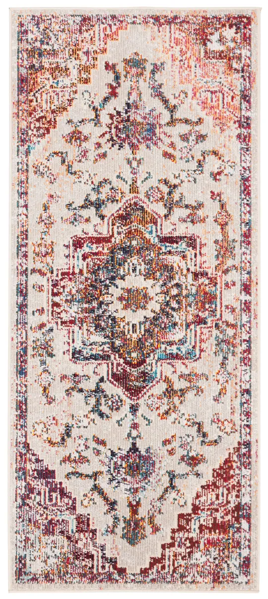 Safavieh Crystal CRS501F 8&0x22 x 10&0x22 Light Blue - Burgundy Area Rug