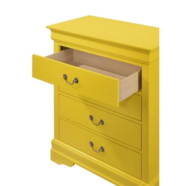 Glory Furniture Louis Phillipe G3102-BC 4 Drawer Chest - Yellow