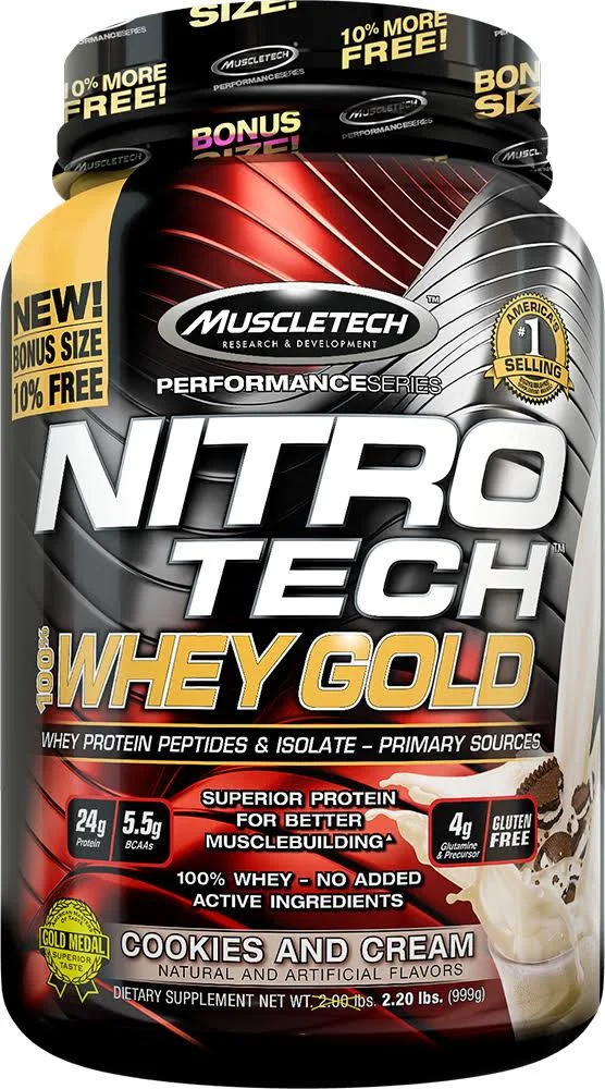 Muscletech Nitro-Tech 100% Whey Gold (8lbs Double Rich Chocolate)