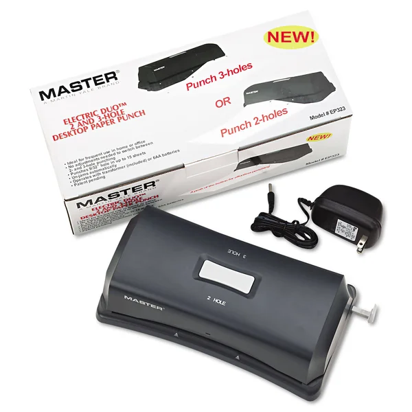 MASTER EP323 - Electric hole punch - 12 sheets - 3 holes