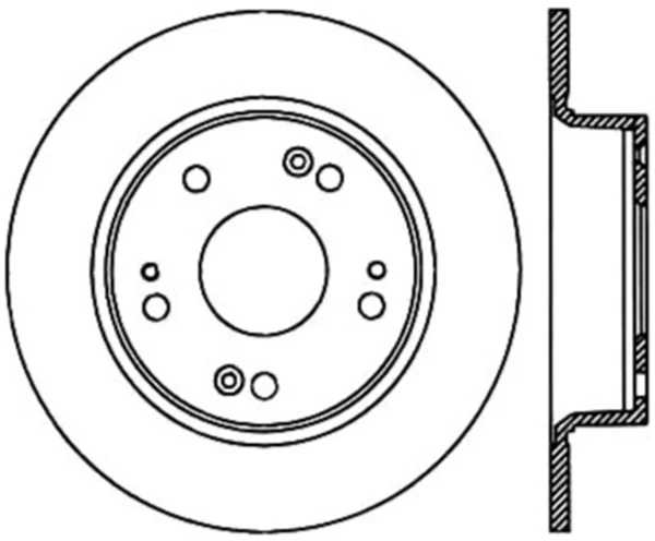 StopTech 127.40068L Sport Drilled/Slotted Brake Rotor Rear Left