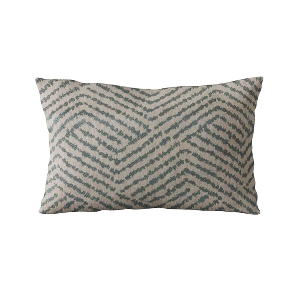 Plutus 20x22 x 30x22 Maze Chevron Luxury Throw Pillow in Blue