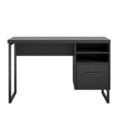Norma Desk Laurel Foundry Modern Farmhouse Color (Top/Frame): Black/Black