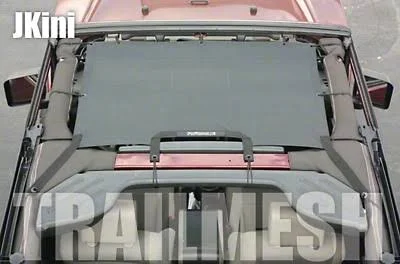 Jeep Wrangler Spiderweb Shade JKini Trail Mesh Bikini Top; Black JKini-TM-Black