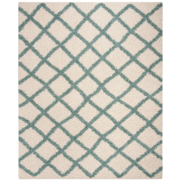 Safavieh SGD258J Dallas Shag Ivory - Seafoam Area Rug - 10& x 14&