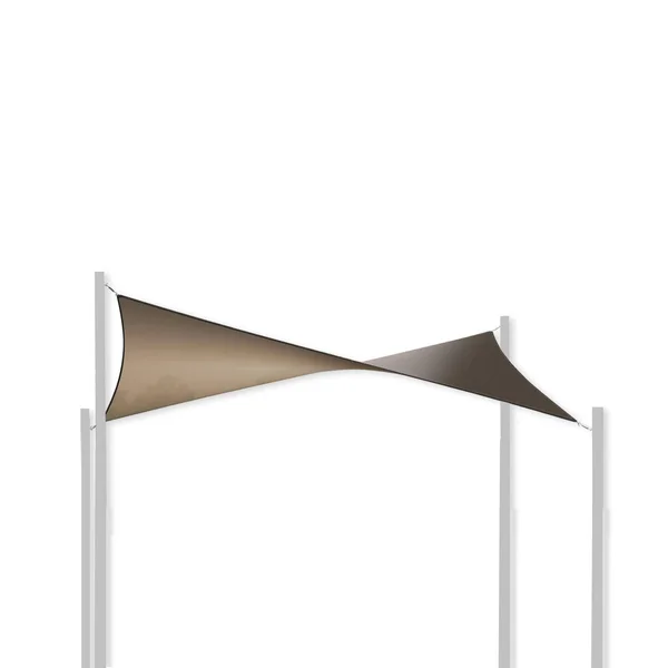 Coolaroo Dual Shade Sail Kit 12& Square - Cobblestone
