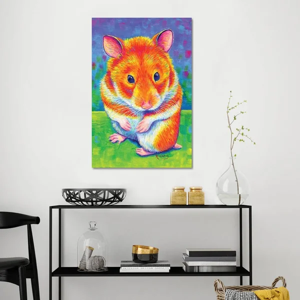 Rebecca Wang Canvas Prints - Rainbow Hamsterstyle > Mixed Media art)