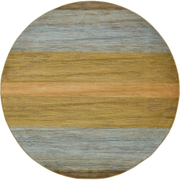 Unique Loom Manila Fars Round Rug - 8& x 8& Multi