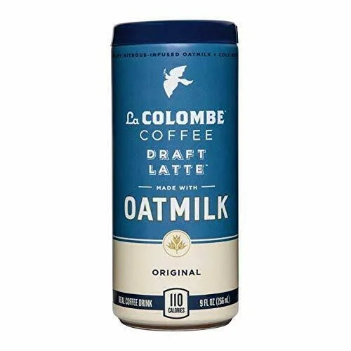 La Colombe Oatmilk Original Draft Latte - 9 Fluid Ounce, 16 Count - Plant-Based, Dairy-Free - Made with Real Ingredients - Grab
