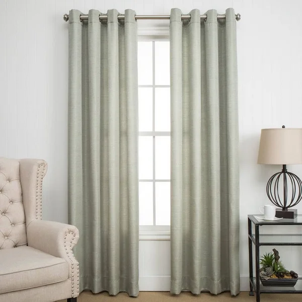 Grasscloth Lined Grommet Curtain Panel