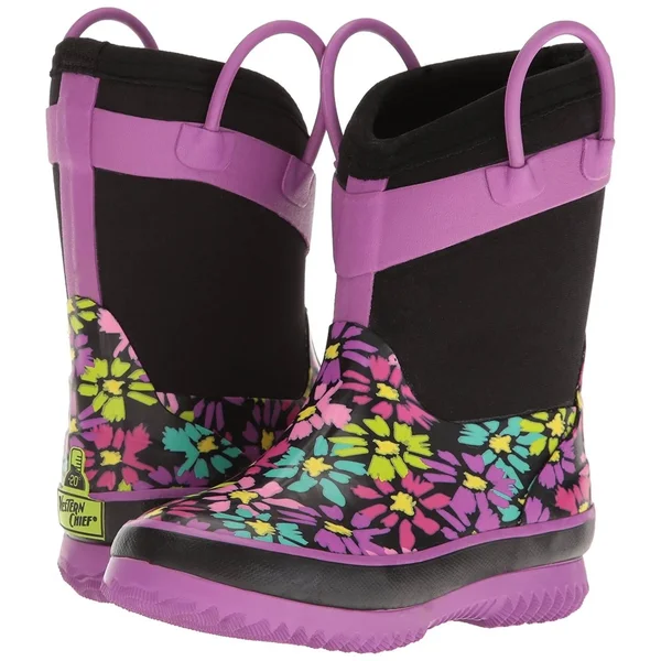 Girls Western Chief Daisy Shower Rain Boots Black