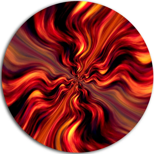 Design Art &Red Infinity Illustration& Graphic Art Print on Metal - Red