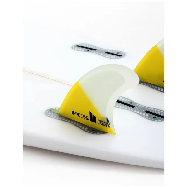 FCS II Carver PC Yellow Medium Quad Rear Fin Set