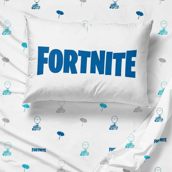 Fortnite Battle Bus Full Bed Set - Blue