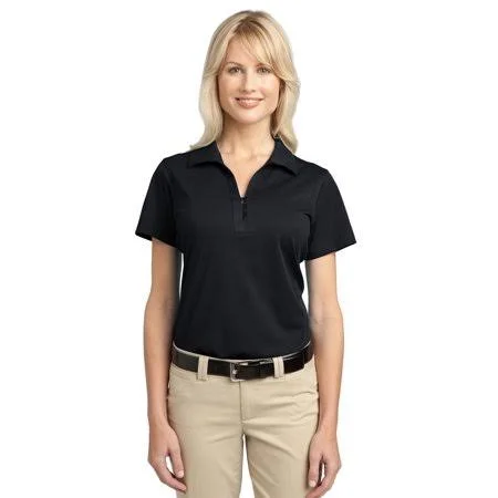 Port Authority Women's Tech Short Sleeve Pique Polo Shirt - L527, Size: 4XL, Black