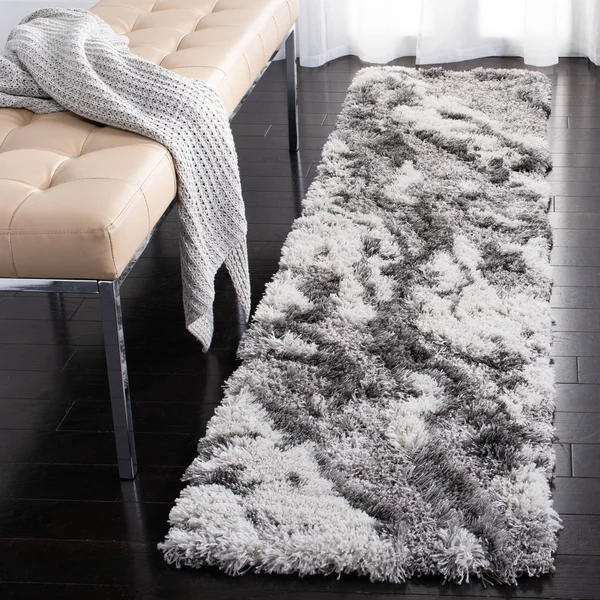 Safavieh Horizon Shag Mukades Flokati Rug - 5&3x22 x 7&7x22 - Grey/Blue