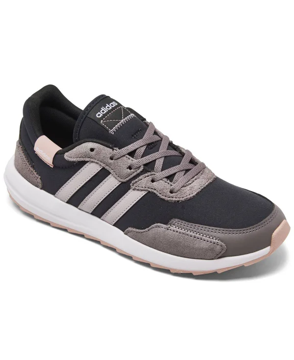 Adidas Women's Retrorun Running Shoes in Black/Carbon Size 6.5, Knit