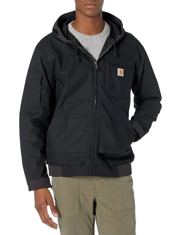 Carhartt Men's Full Swing Quick Duck Insulated Traditional Coat-Black-Medium
