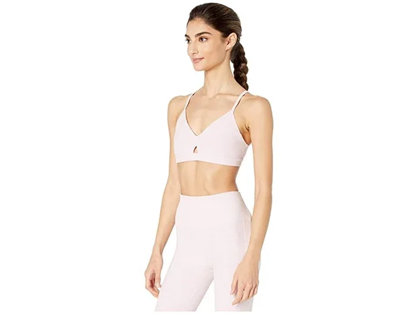 Alo Yoga, Alosoft Lounge Bra in Soft Pink Heather, Size: Small