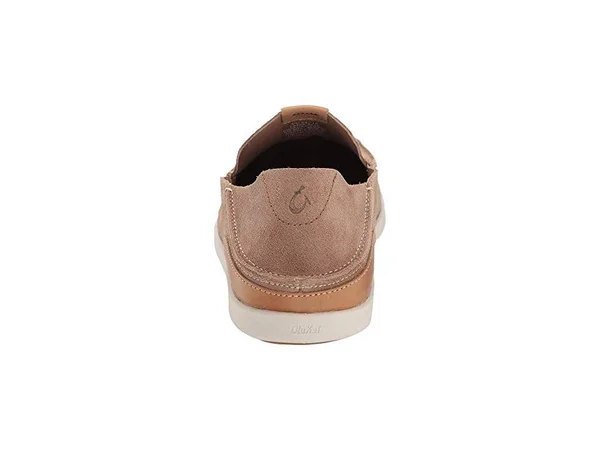 Olukai Nalukai Kala Men's Leather Slip on Shoes Sand, Bone - 12
