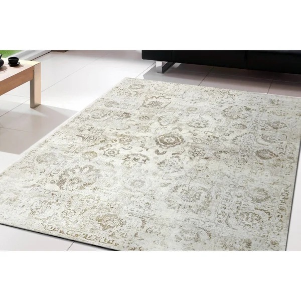 Dynamic Rugs Castilla 3530 7&10x22 x 10&10x22 Ivory, Grey Area Rug