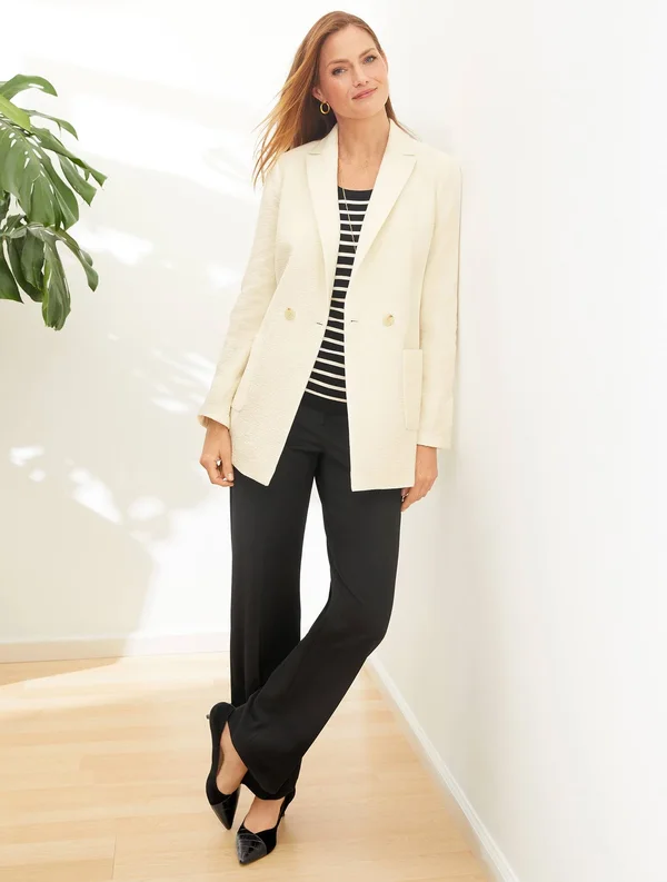 Refined Bi-Stretch Barely Boot Pants - Charcoal Grey Heather - 12 Talbots