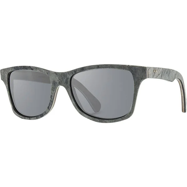 Shwood Canby Stone Sunglasses - White Slate - Grey Polarized