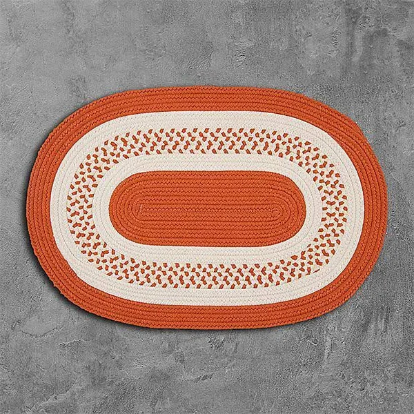 Colonial Mills Crescent Orange 2&x10& Oval Rug