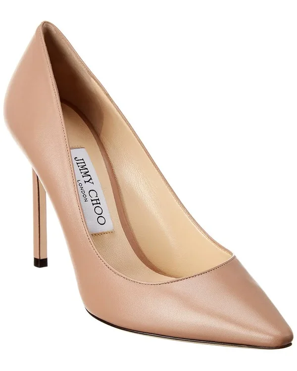 Jimmy Choo Romy 100 Leather Pump - 40, Pink