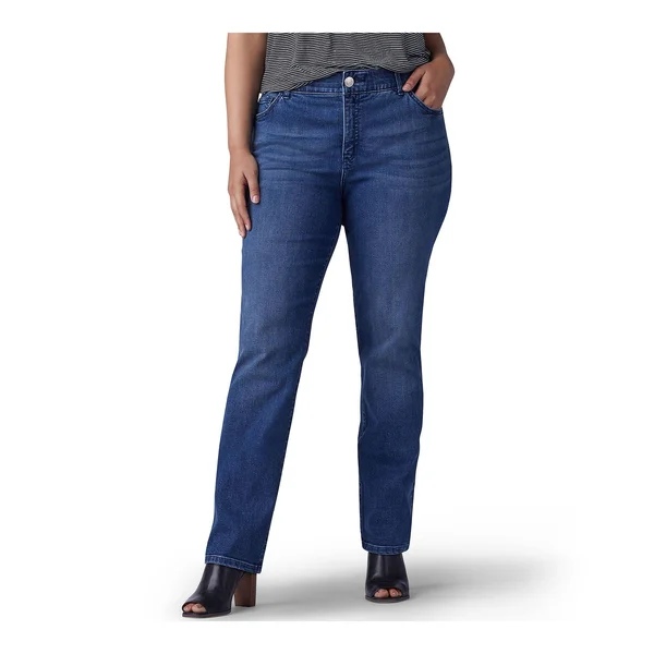 Lee Women's Plus Size Flex Motion Regular Fit Straight Leg Jean